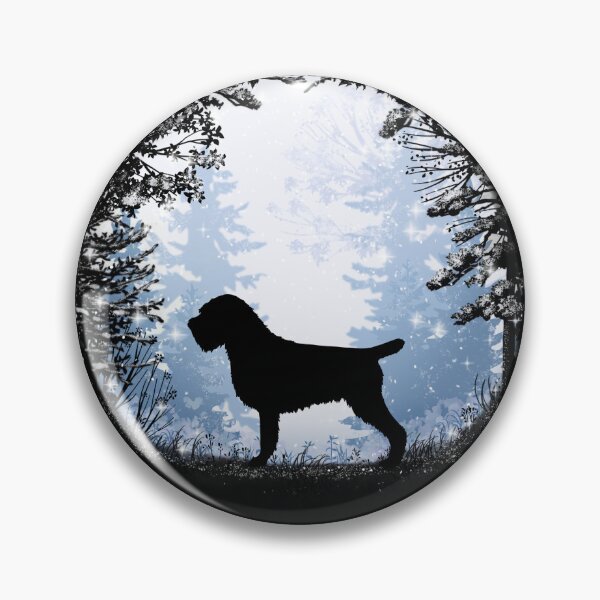 Item preview, “First Snow” Wirehaired Pointing Griffon Dog designed and sold by Spinyflowerart.