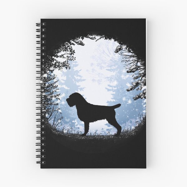 Item preview, “First Snow” Wirehaired Pointing Griffon Dog designed and sold by Spinyflowerart.