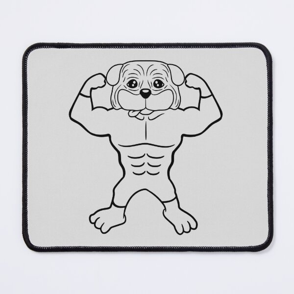 Item preview, Dog Bodybuilder Strong Muscles Gym Weightlifting Comic Cartoon designed and sold by shirt-o-mat.