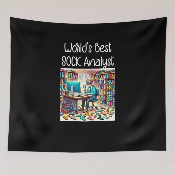 Item preview, World's Best SOCK Analyst – Funny Sock Lover Design designed and sold by Teacher2Nerds.