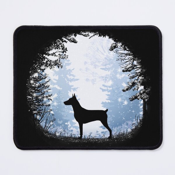 Item preview, “First Snow” German Pinscher Dog designed and sold by Spinyflowerart.