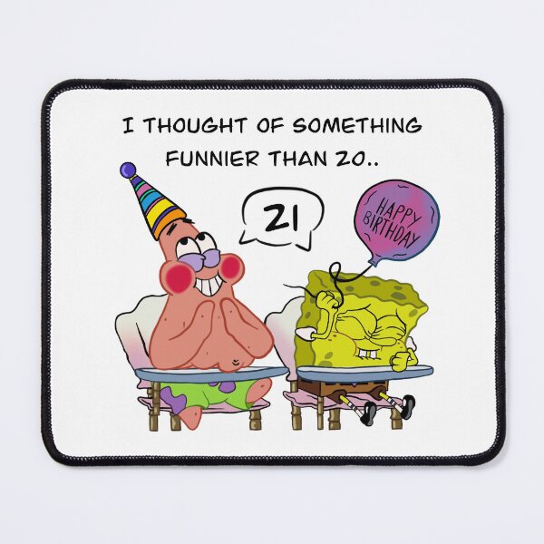 Artikelvorschau, Spongebob Schwammkopf - Karte zum 21. Geburtstag entworfen und verkauft von Sophie Sprout Design.