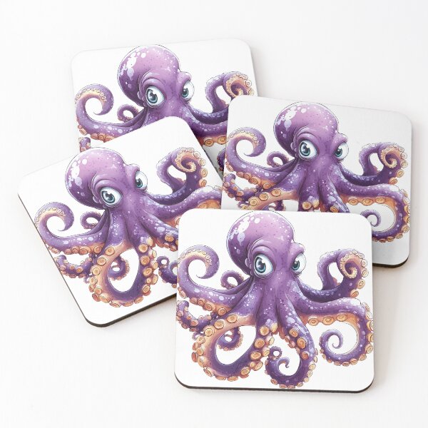 Item preview, "Whimsical Purple Octopus" designed and sold by bloorose.