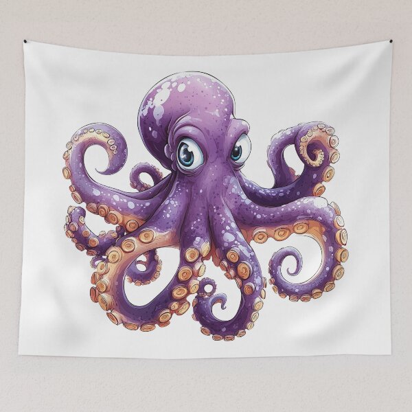 Item preview, "Whimsical Purple Octopus" designed and sold by bloorose.