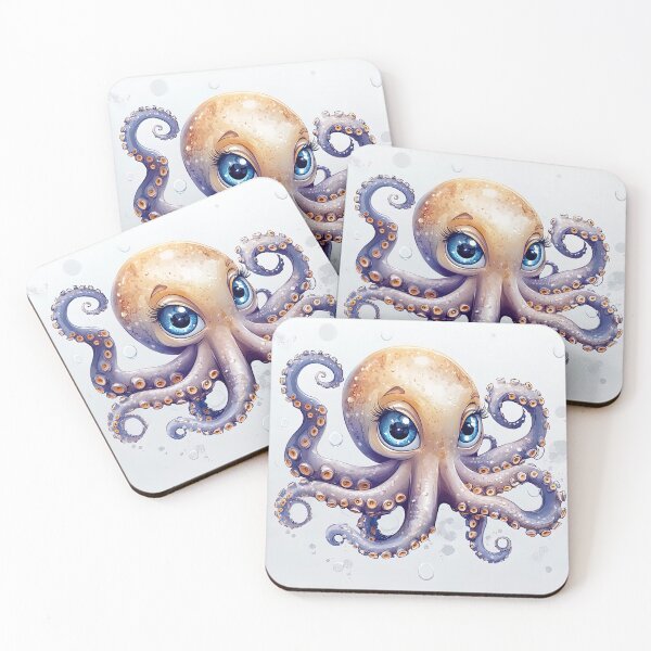 Item preview, "Whimsical Blue-Eyed Octopus" designed and sold by bloorose.