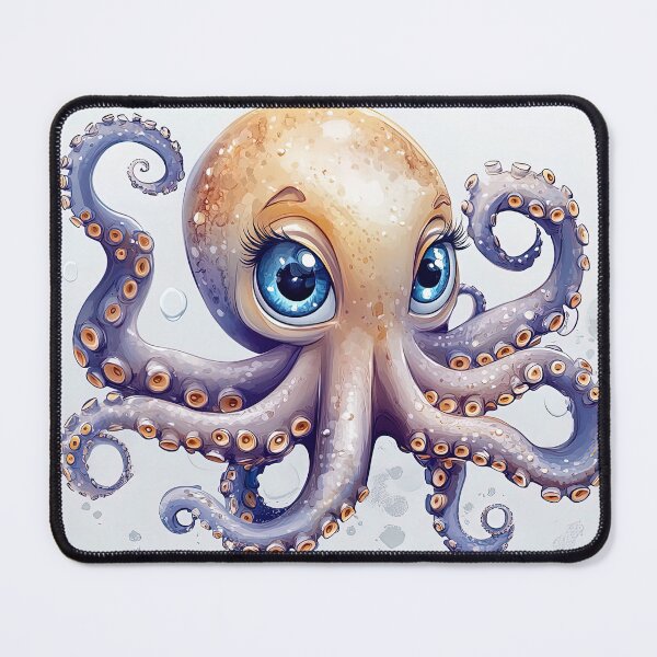 Item preview, "Whimsical Blue-Eyed Octopus" designed and sold by bloorose.