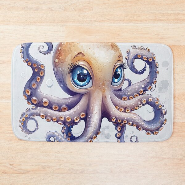 Item preview, "Whimsical Blue-Eyed Octopus" designed and sold by bloorose.