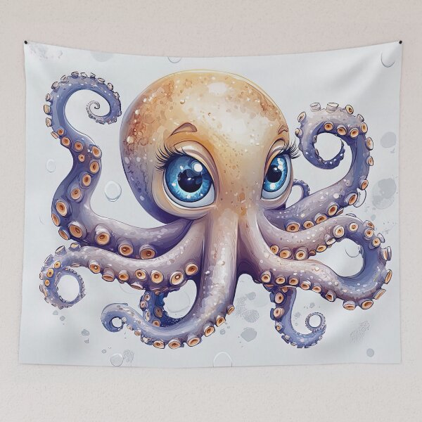 Item preview, "Whimsical Blue-Eyed Octopus" designed and sold by bloorose.