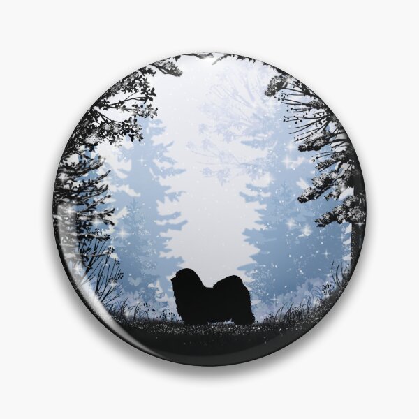 Item preview, “First Snow” Havanese Dog designed and sold by Spinyflowerart.
