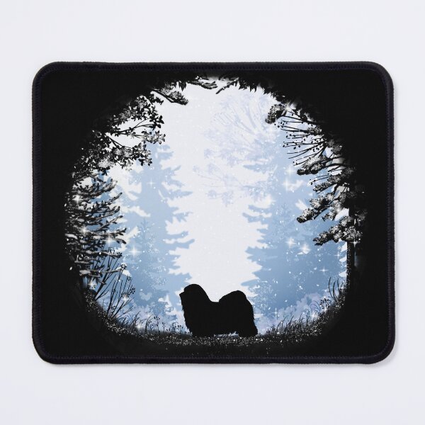 Item preview, “First Snow” Havanese Dog designed and sold by Spinyflowerart.