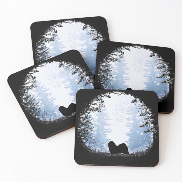 Item preview, “First Snow” Havanese Dog designed and sold by Spinyflowerart.