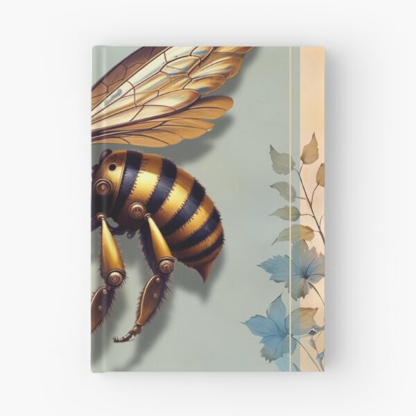 Item preview, Steampunk Bee Art on Vintage Floral Background designed and sold by DreamsArtwear.
