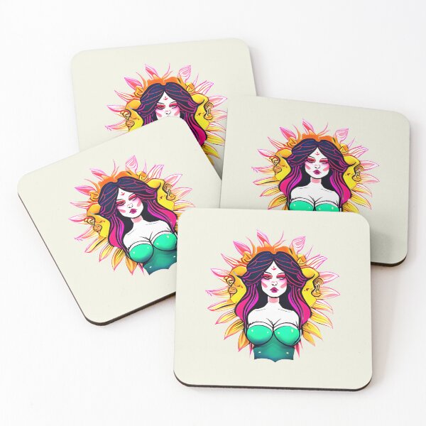 Item preview, Retro Psychedelic Flower Woman designed and sold by Chubuter.