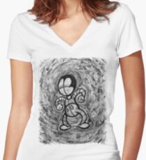 Mad Sketchy Women's Fitted V-Neck T-Shirt