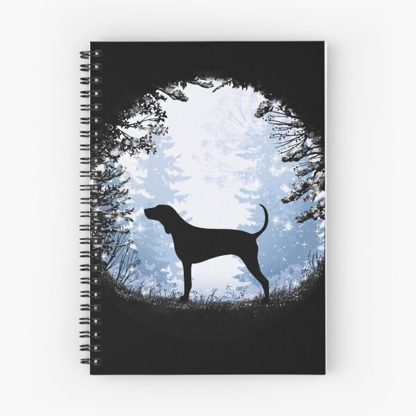 Item preview, “First Snow” Redbone Coonhound Dog designed and sold by Spinyflowerart.