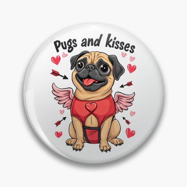 Item preview, My pug is my valentine happy valentines day 2025 designed and sold by VividDripCo.