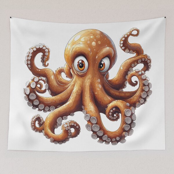 Item preview, "Whimsical Octopus Illustration" designed and sold by bloorose.