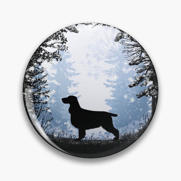 Item preview, “First Snow” Field Spaniel designed and sold by Spinyflowerart.