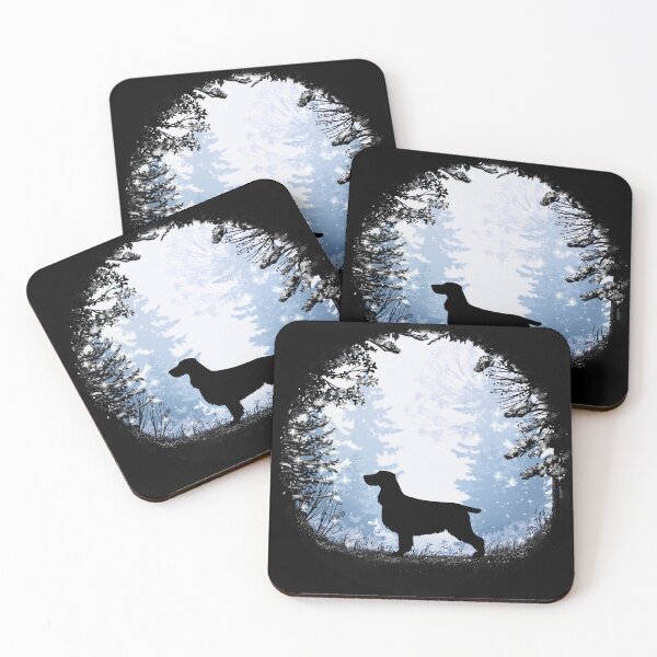 Item preview, “First Snow” Field Spaniel designed and sold by Spinyflowerart.
