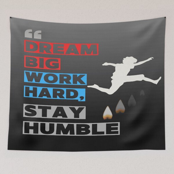 Item preview, Dream Big, Work Hard, Stay Humble - White designed and sold by irynaartbyim.