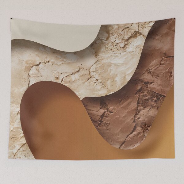 Item preview, Modern Abstract Concrete Art with Beige, Brown, and Orange colors designed and sold by paulo silveira.