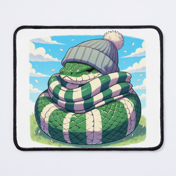 Item preview, Sly Cute Snake Wearing a House Scarf and Hat designed and sold by 2ndSketch.