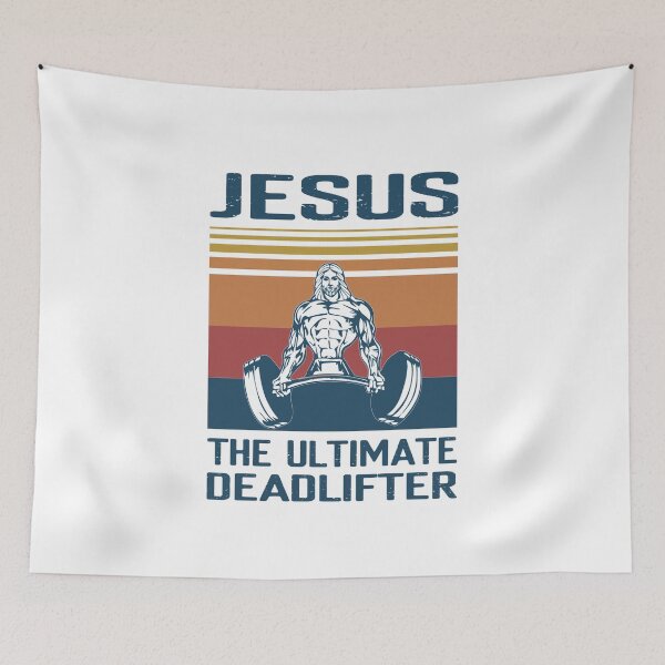 Item preview, Jesus - The Ultimate Deadlifter Christian Weight Lifting  designed and sold by The Junto Shop.