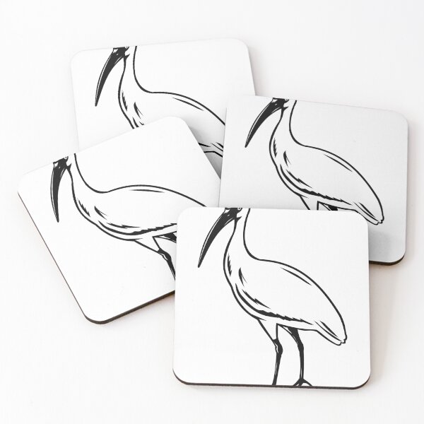 Item preview, American White Ibis or Eudocimus Albus Woodcut Retro Style designed and sold by patrimonio.