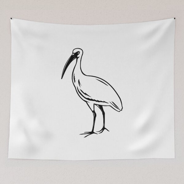 Item preview, American White Ibis or Eudocimus Albus Woodcut Retro Style designed and sold by patrimonio.