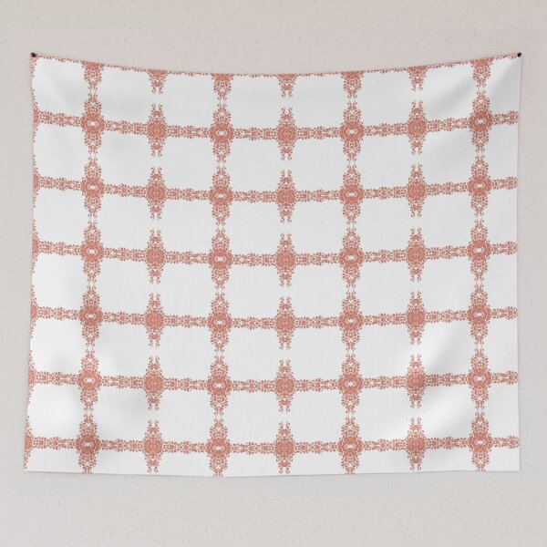 Item preview, Coral vine grid pattern designed and sold by PLPGH.