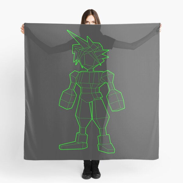 Aperçu de l'œuvre Wireframe de Cloud Strife créée et vendue par thirtytwobeats.