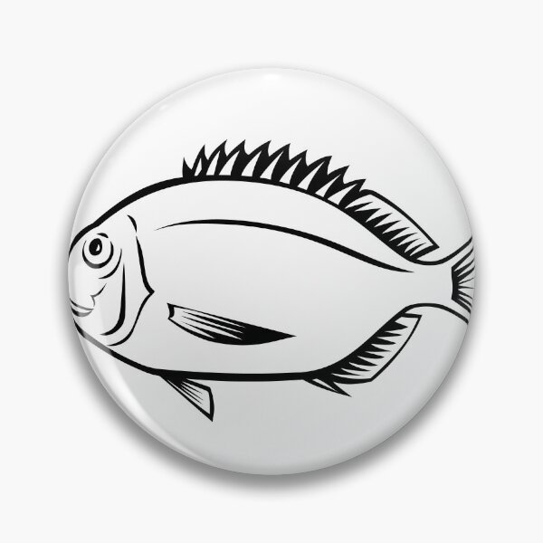 Item preview, Yellowback Bream or Dentex Spariformis Side View Retro Style designed and sold by patrimonio.