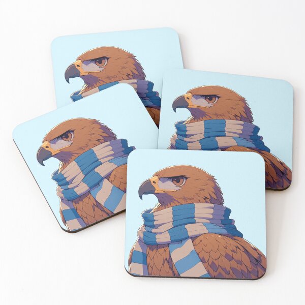Item preview, Wise Eagle Wearing a Blue and Grey House Scarf designed and sold by 2ndSketch.