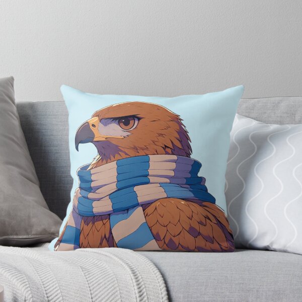 Item preview, Wise Eagle Wearing a Blue and Grey House Scarf designed and sold by 2ndSketch.