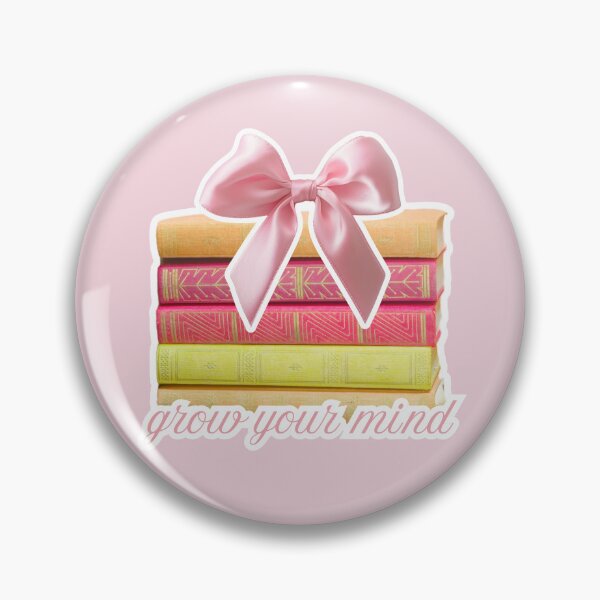 Item preview, Grow Your Mind Books Pink Ribbon Aesthetic That Girl Reading Knowledge Motivation School designed and sold by Annika Shurafa.