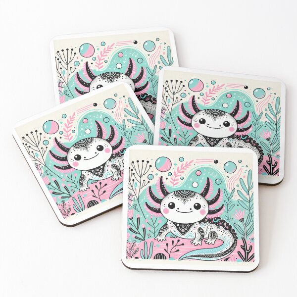 Item preview, Adorable Kawaii Axolotl Design with Pastel Colors designed and sold by RetroPop23.