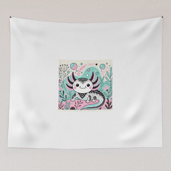 Item preview, Adorable Kawaii Axolotl Design with Pastel Colors designed and sold by RetroPop23.