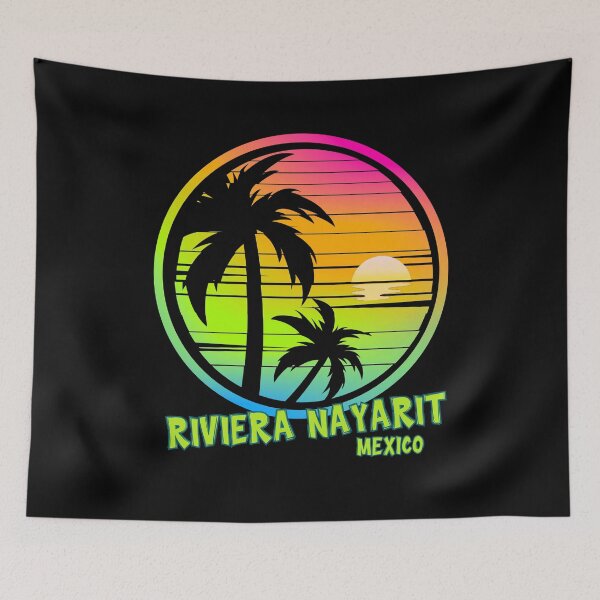 Artikelvorschau, Riviera Nayarit, Riviera Nayarit Vintage Sonnenuntergang, Riviera Nayarit Mexiko Sonnenaufgang, Strand-Lebensstil, Meereswellen, Tropenurlaub entworfen und verkauft von Sun Sand & Sea Art.