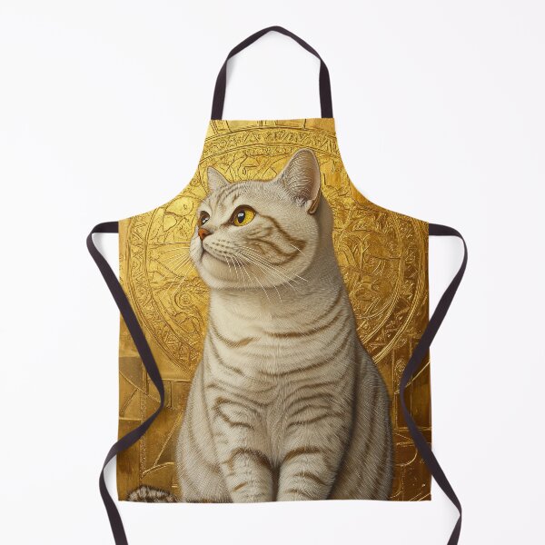 Item preview, Whimsical Klimt British Short Hair cat portrait2 designed and sold by peterlawrence13.
