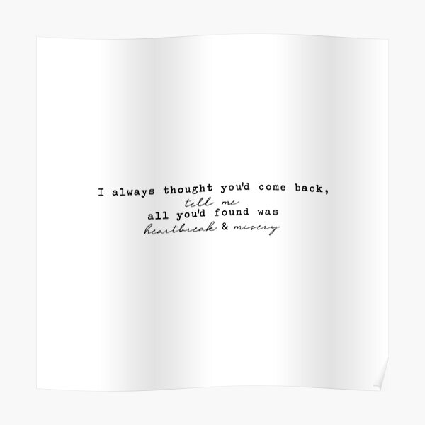 Jealous Lyrics Posters Redbubble