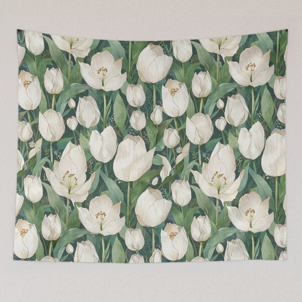 Item preview, White tulip flower designed and sold by CoolPixels.
