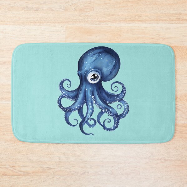 Item preview, Blue Octopus with Big Eye designed and sold by ArtByMarkDesign.