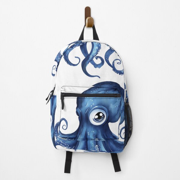 Item preview, Blue Octopus with Big Eye designed and sold by ArtByMarkDesign.