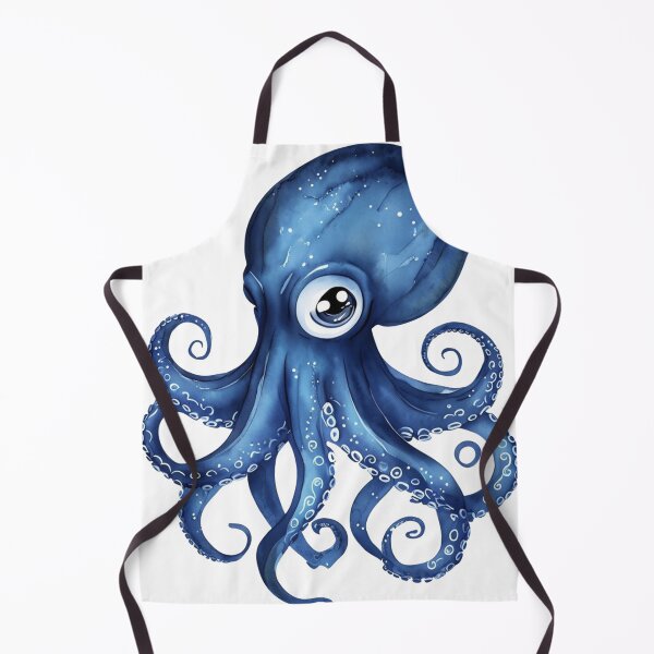Item preview, Blue Octopus with Big Eye designed and sold by ArtByMarkDesign.
