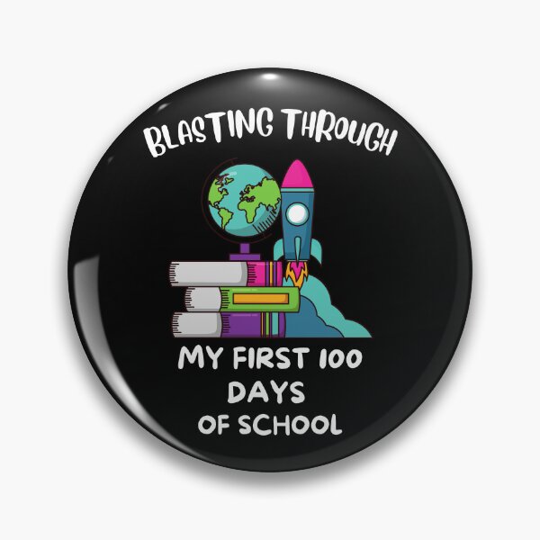 Item preview, Rocket Spaceship Blasting through 100 Days of School Milestone One Hundred School Kid I Made it  designed and sold by SZPdezigns.