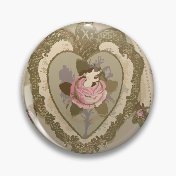 Item preview, Pink Flowers and Putti – Vintage Valentines Day Cards & Stickers designed and sold by QuteStuffHere.