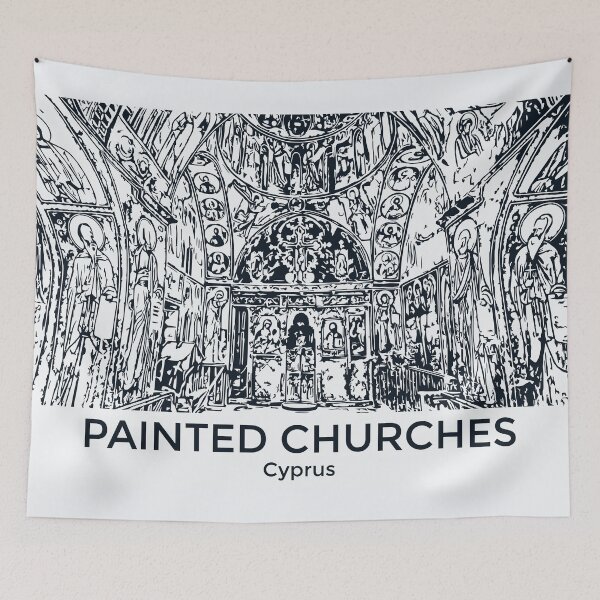 Item preview, Painted Churches - Cyprus designed and sold by Lakeric Cityscapes.