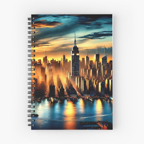 Item preview, Skyline New York sunset designed and sold by MyArtworkStudio.