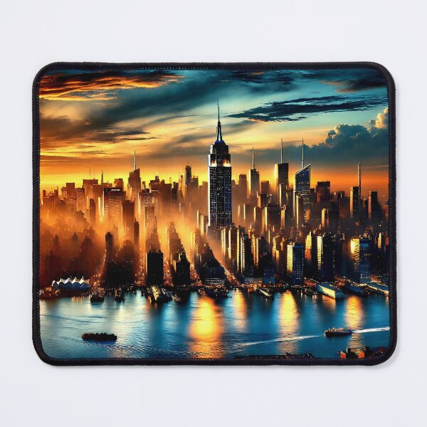 Item preview, Skyline New York sunset designed and sold by MyArtworkStudio.