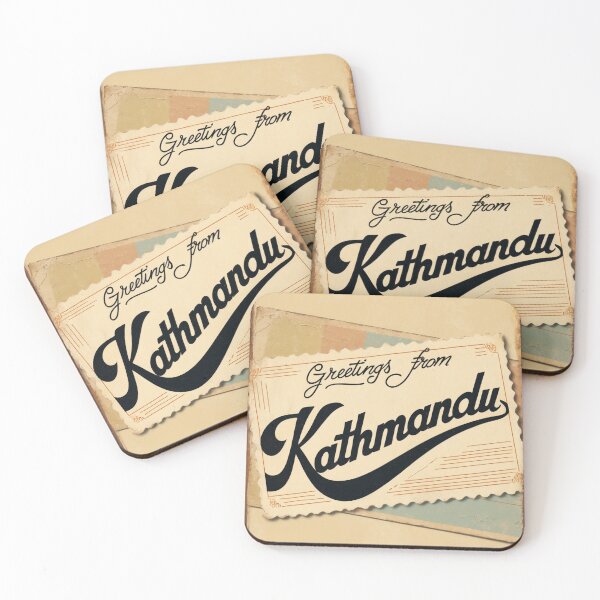 Item preview, Greetings from Kathmandu Nepal Vintage Travel Retro Postcard Design designed and sold by TravelPostcardGems.